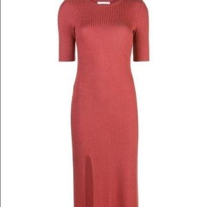 Reformation Olympia midi dress-rust -small